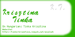 krisztina tinka business card